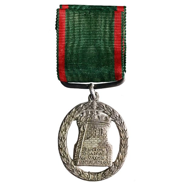 PERU-BOLIVIA CONFEDERATION, Lima, silver medal, Callao Fortress / 1836, very rare, ex-Salbach.