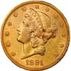 Image 1 : UNITED STATES, San Francisco mint, gold Coronet Liberty Head double eagle ($20), 1881-S, PCGS AU50 (
