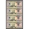 Image 1 : UNITED STATES, two uncut star note sheets: series 2004 $50 and series 2004A $20.