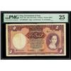 Image 1 : IRAQ, Government of Iraq, 5 dinars, 1931 (1942), serial B694632, PMG VF 25.