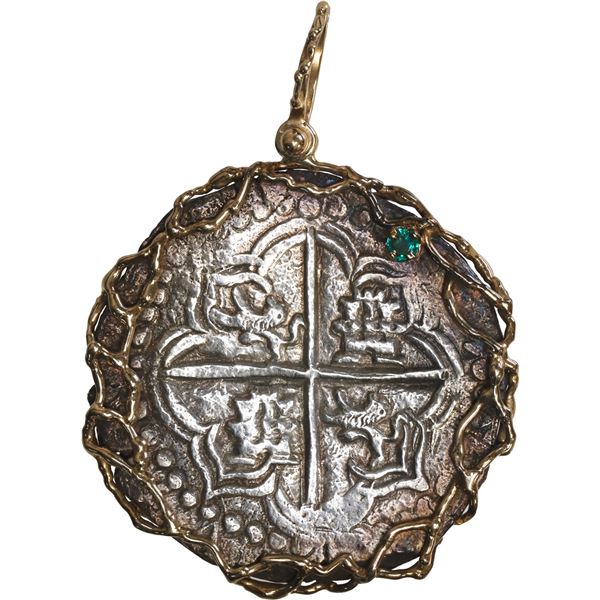 BOLIVIA, Potosí, cob 8 reales, Philip III, assayer not visible, upper half of shield and quadrants o