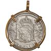 Image 2 : MEXICO, Mexico City, bust 2 reales, Charles III, 1783 FF, ex-Cazador (1784), mounted in 14K gold pen
