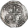 Image 2 : MEXICO, Mexico City, cob 2 reales, Philip II, assayer O below mintmark oM to right, denomination ij 