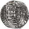 Image 1 : SPAIN, Seville, cob 2 reales, Philip II, assayer Gothic D with open at 4 o'clock outside tressure on