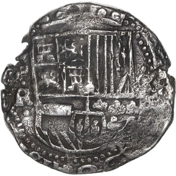 BOLIVIA, Potosí, cob 8 reales, Philip IV, assayer TR (late 1630s).