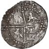 Image 2 : PERU, Lima, cob ½ real, Philip II, assayer Diego de la Torre, P to left, •D to right, * bel