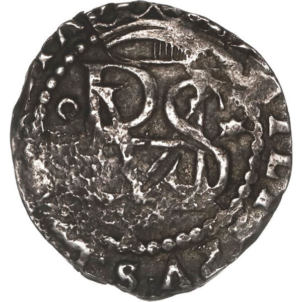 PERU, Lima, cob ½ real, Philip II, assayer Diego de la Torre, oD to left, * to right.