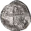 Image 2 : BOLIVIA, Potosí, cob 8 reales, Philip IV, assayer P (early 1620s), quadrants of cross transposed ("f