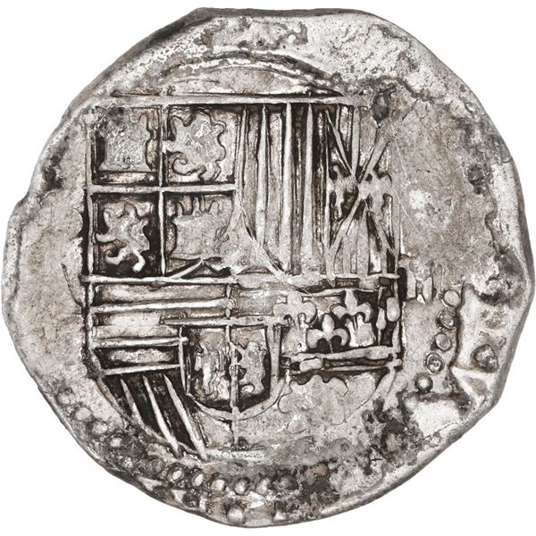 BOLIVIA, Potosí, cob 2 reales, Philip II, assayer A.