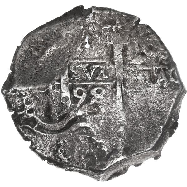 BOLIVIA, Potosí, cob 8 reales, 1698 F.