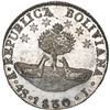 Image 2 : BOLIVIA, Potosí, 4 soles, 1830 J.