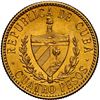 Image 2 : CUBA, struck at the Philadelphia mint, gold 4 pesos, 1916, José Martí, NGC MS 60.
