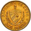 Image 2 : CUBA, struck at the Philadelphia mint, gold 2 pesos, 1916, José Martí, NGC AU details / cleaned.