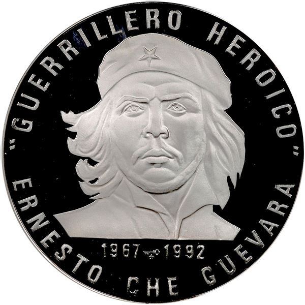CUBA, Havana mint, proof 20 pesos, 1992, 25th Anniversary of the Death of Che Guevara, NGC PF 69 Ult