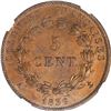 Image 2 : FRENCH COLONIES, struck at the Paris Mint, bronze 5 centimes, Louis Philippe I, 1839-A, NGC MS 64 BN