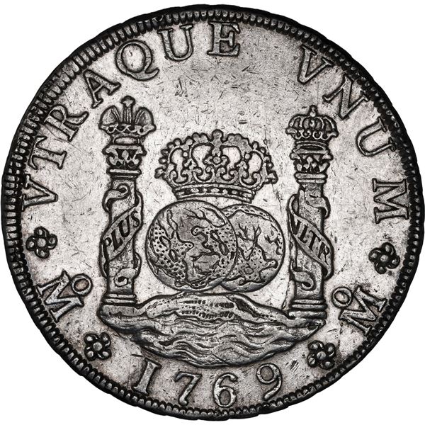MEXICO, Mexico City, pillar 8 reales, Charles III, 1769 MF.