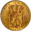 Image 2 : NETHERLANDS (Kingdom), gold 10 gulden, Wilhelmina I, 1897, PCGS MS65.