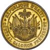 Image 1 : HAITI, gilt bronze award medal, 1883, Amsterdam International Exposition Haitian Delegation.