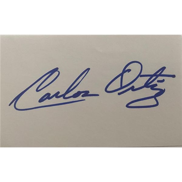 Boxer Carlos Ortiz original signature