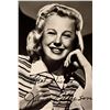 Image 1 : June Allyson facsimile signed photo. 3x5 inches