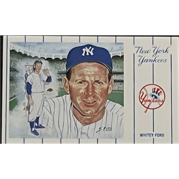 1961 New York Yankees Team Whitey Ford Postcard Series No.3. Card 10 of 12