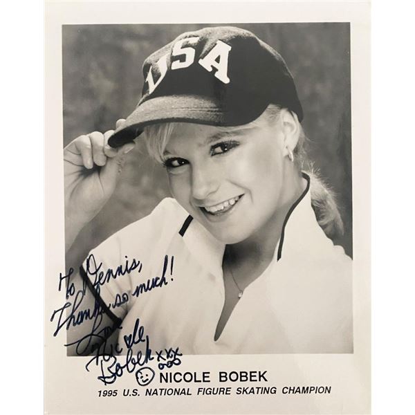 Olympic figure skater Nicole Bobek signed photo