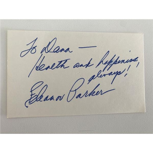 Eleanor Parker original signature