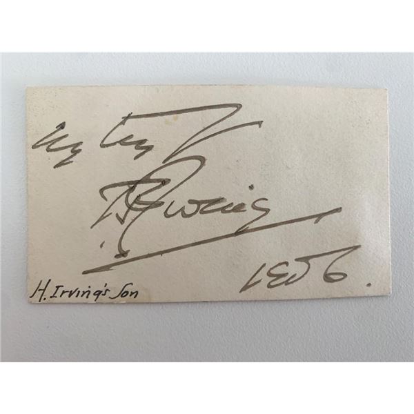 Harry Brodribb Irving signature cut