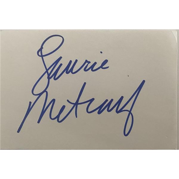 Laurie Metcalf original signature. 6x4 inches