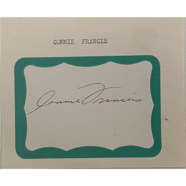 Connie Francis orignal signature