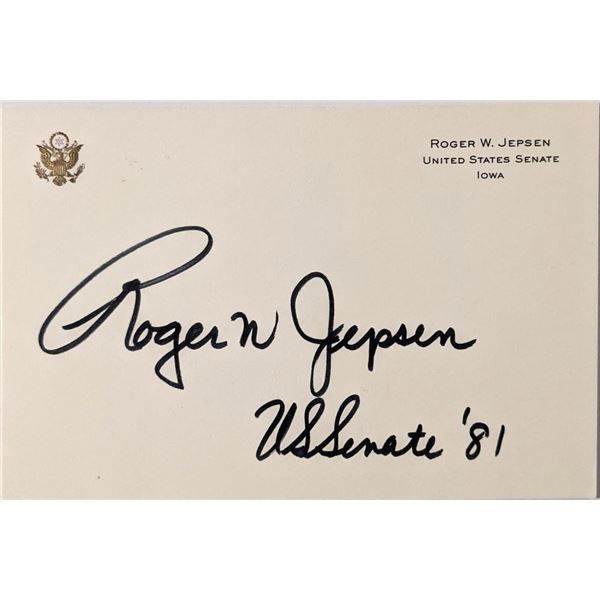 Iowa Senator Roger Jepsen Signature Cut