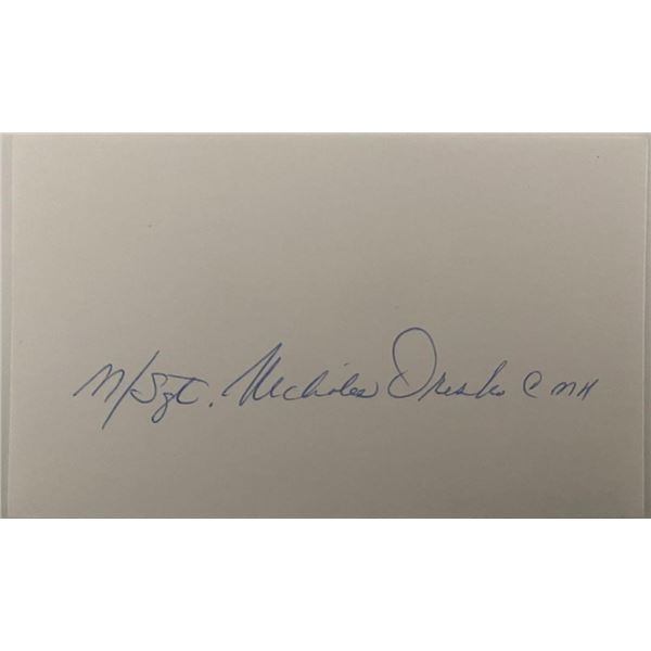 WWII Medal of Honor Master Sgt. Nicholas Oresko original signature