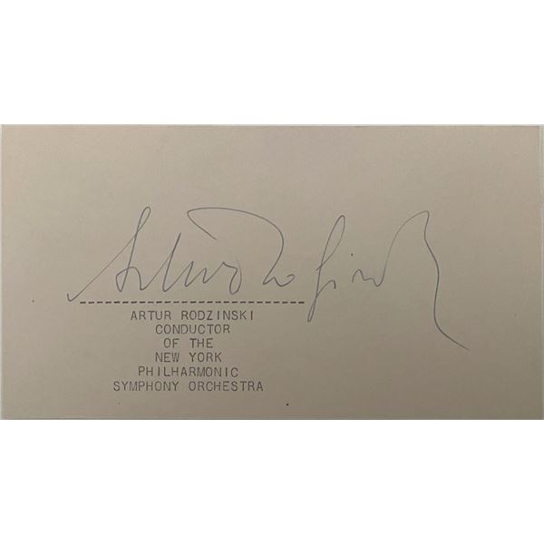 New York Philharmonic Conductor Arthur Rodzinski Original Signature