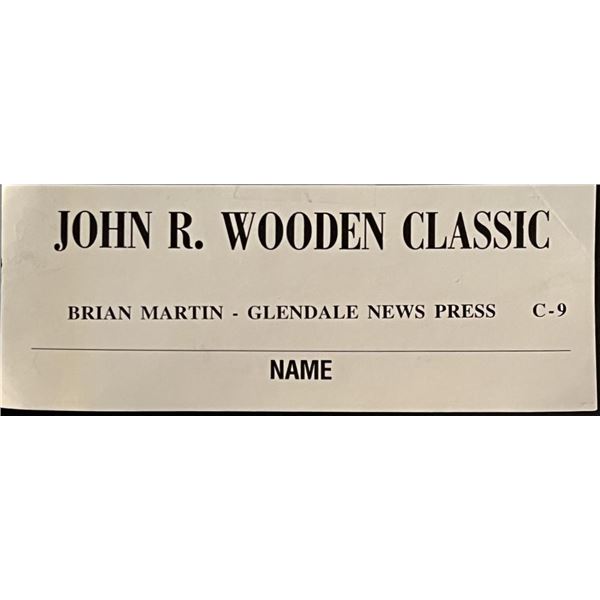 John Wooden Classic Press Assignment Card
