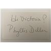 Image 1 : Phyllis Diller signed note