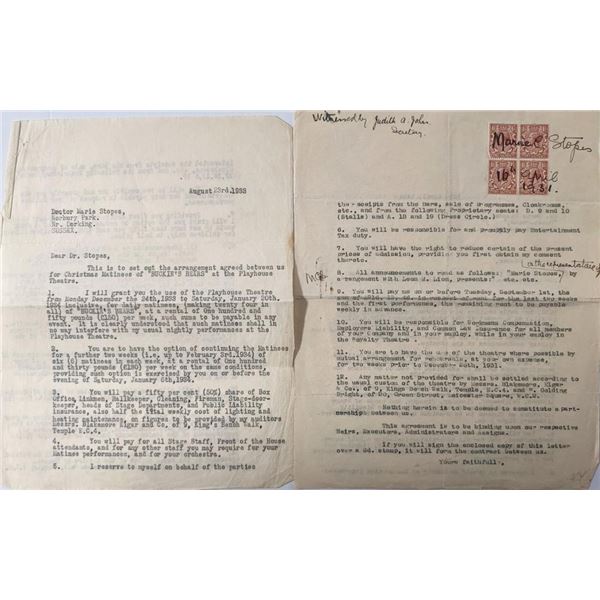 Marie C. Stopes Signed Letter