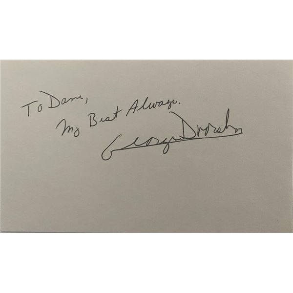 Actor George Dvorsky original signature
