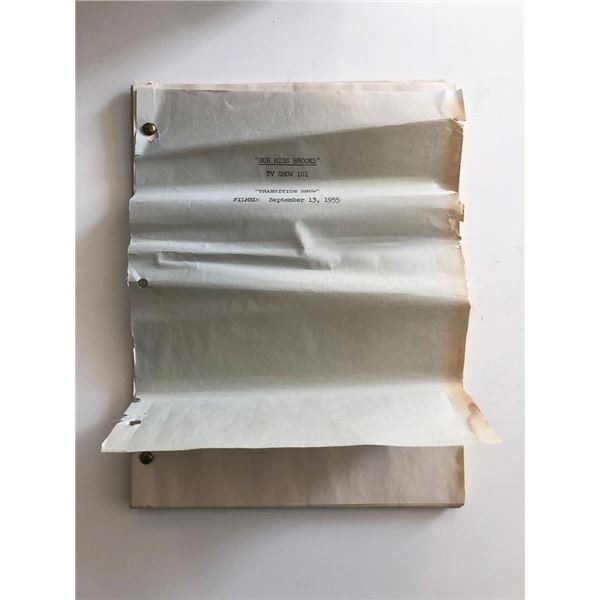 Our Miss Brooks 1955 Original Script - TV Show 101 - Transition Show