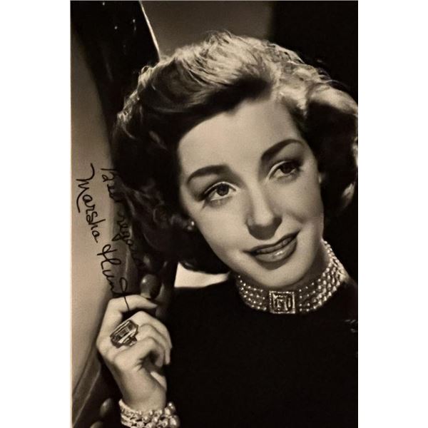 Marsha Hunt facsimile signed photo. 3x5 inches