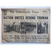 Image 1 : Indiana The Indianapolis Times Original 1945 Vintage Newspaper