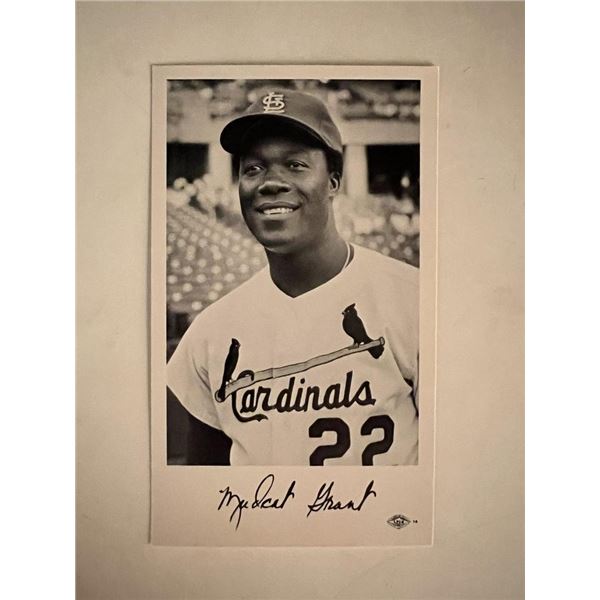 Mudcat Grant facsimile signed photo. 3x5 inches