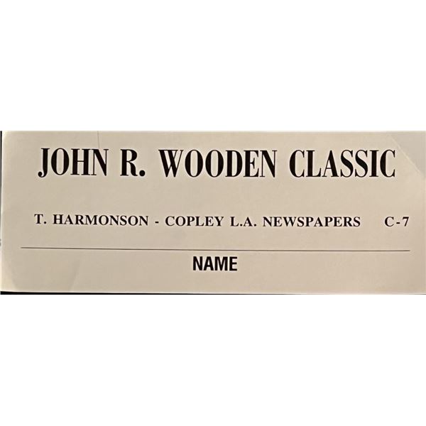 John Wooden Classic Press Assignment Card