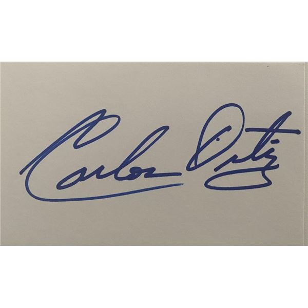 Boxer Carlos Ortiz original signature