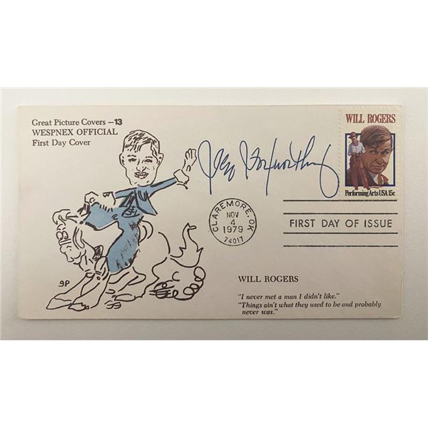 Jeff Foxworthy Signed 1979 Will Rogers First Day Cover