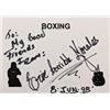 Image 1 : Boxer Ã‰rik El Terrible Morales signed note