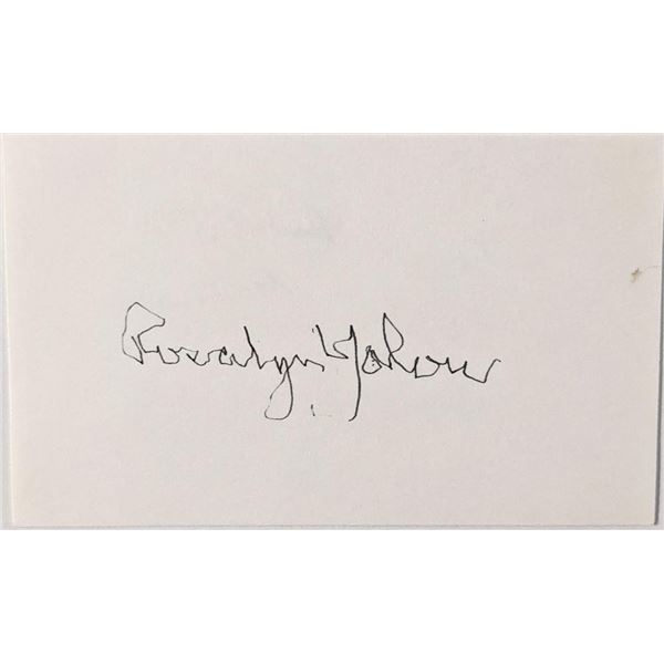 1972 Nobel Prize Rosalyn Yalow autograph