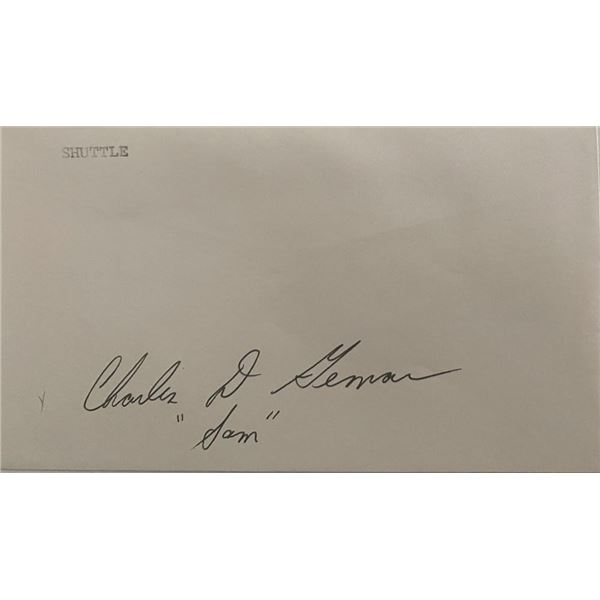 Astronaut Charles D. Gemar original signature