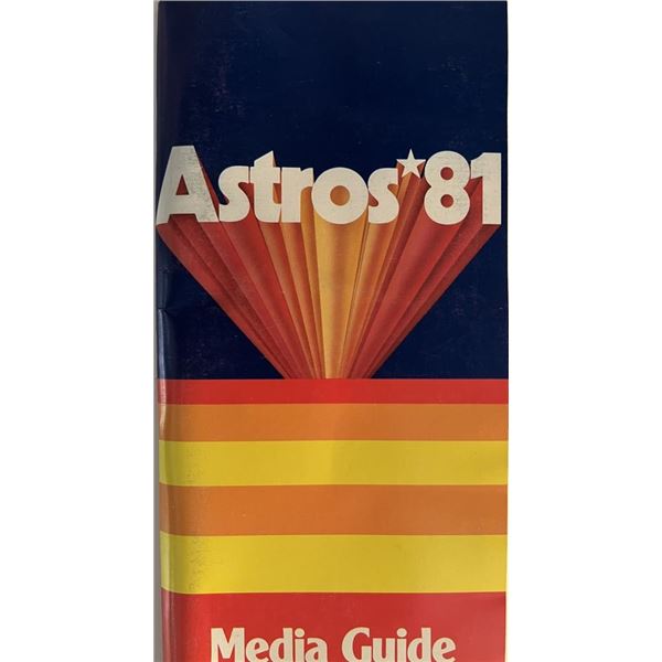 1981 Astros media guide. 4x9 inches