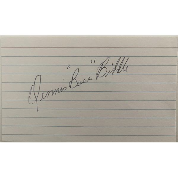 Negro League Baseball player Dennis Biddle original signature