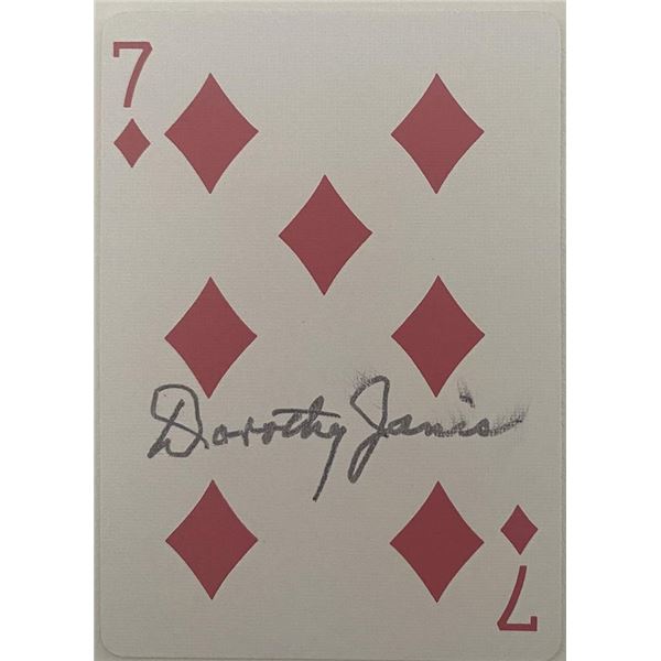 Actress Dorothy Janis signed playing card